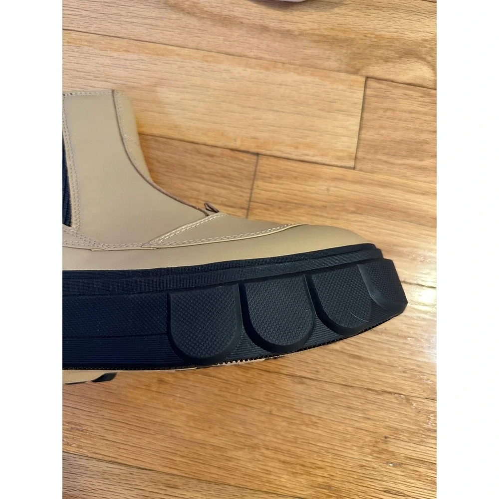 Sorel Brex Boot Chelsea Tan Black Waterproof Platform Ankle Boots Womens 8
